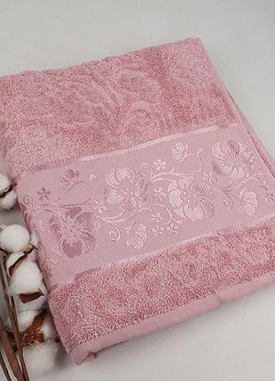 Рушник philippus platinum cotton 70x140 elina рожевий (а295)