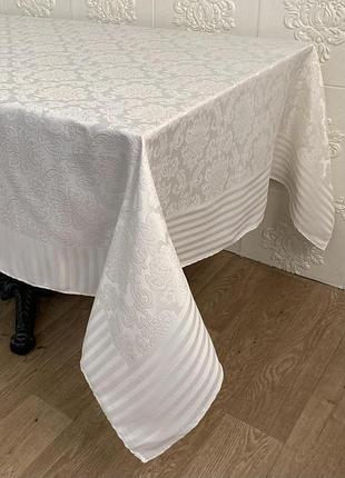 Скатертина тефлонова masali 160x300 jumbo-2 krem pvs