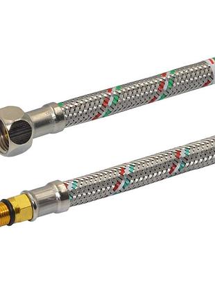 Гнучка підводка для води шланг mok10 х 3/8″ 1,0 м в оплетці pn10 коротка голка parinox® epdm dn8 parigi