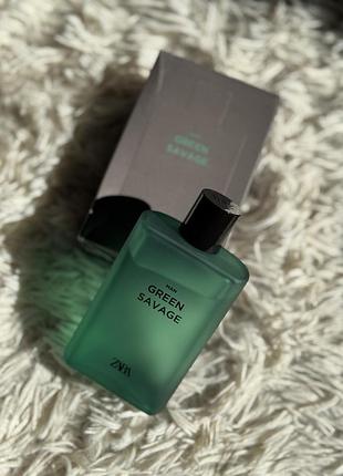 Zara green savage чоловічий парфум, духи 150мл