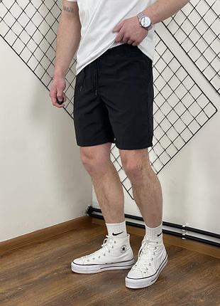 Чорні однотонні пляжні шорти h&m, базові