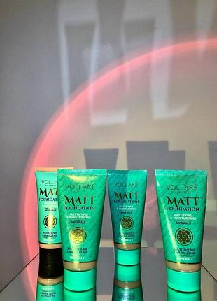 Матуюча тональна основа vollare matt foundation / з мінералами