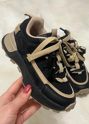 Кроссовки для девочки чёрные от jong golf 35, 22.4