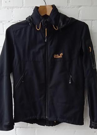 Куртка softshell с капюшоном, бренд jack wolfskin, stormlock hyproof, размер l