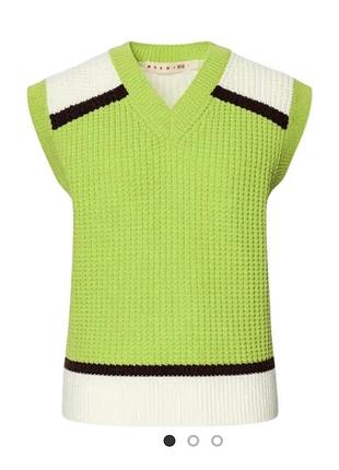 Яркая брендовая вязаная жилетка безрукавка от marni x uniqlo