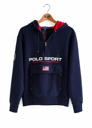 Polo ralph lauren polo sport double-knit hoodie 12 m. yacht challenge men’s size m navy blue чоловічий чоловіче худі худак мужской мужское худи ральф