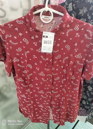 Новая рубашка из вискозы
