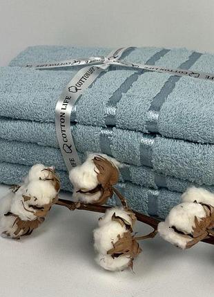 Набір рушників 4шт cotton life блакитний
