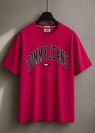 Футболка tommy hilfiger jeans рожева m