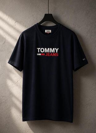 Футболка tommy hilfiger темно синя s