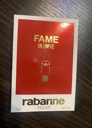 Пробник духов fama in love rabanne