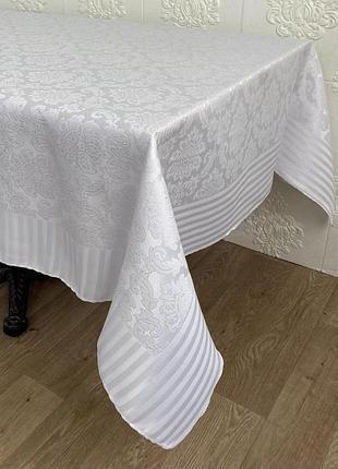 Скатертина тефлонова masali 160x300 jumbo-2 white pvs