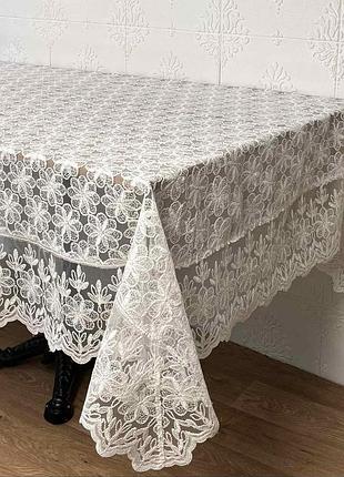 Скатертина acme tekstil 160x220 godiva krem pvs