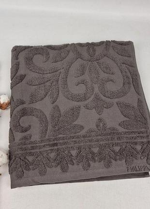 Рушник philippus lux cotton 70x140 edna антрацит (е918)