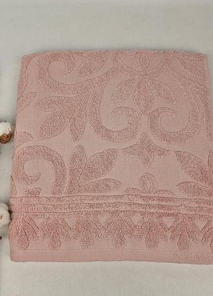 Рушник philippus lux cotton 70x140 edna рожевий (е918)