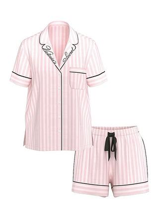 Идея подарка фланелев пижама кофта+шорты полоска l xl victoria's secret виктория сикрет оригинал