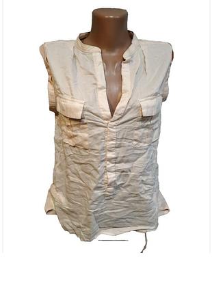 Женская блузка безрукавка g-star raw р. xs розовый персиковый хлопок