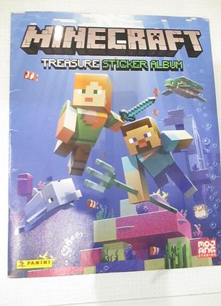 Коллекция наклеек с альбомом panini minecraft
