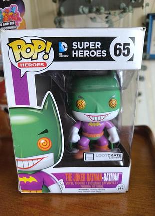Фанко поп: the joker batman-batman #65 серии funko pop! vinyl dc super heroes.