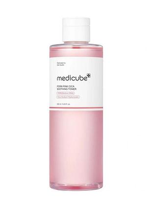Заспокійливий тонер з полінуклеотидами та центелою medicube pdrn pink cica soothing toner, 250 мл