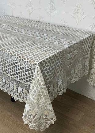 Скатертина acme tekstil 160x220 yakamoz krem-gold pvs