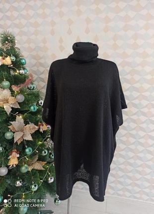 Подовжена жилетка з коміром ,тепла накидка з коміром