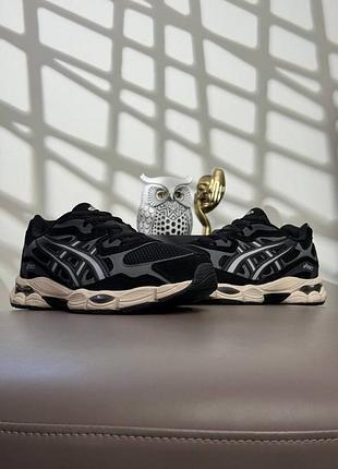 Мужские кроссовки asics gel-nyc black grey beige