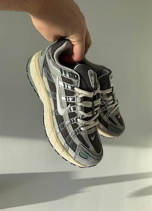 Кроссовки nike p-6000 grey green