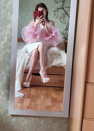 Фатинові рукава акційні рожеві для фотосессії magelite