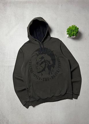Худі чоловіче diesel big logo vintage 90s кофта з капюшоном japanese avantgarde