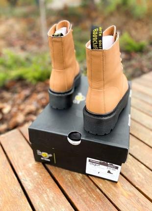 Dr.martens jadon beige fur🆕шикарные ботинки доктор мартинс🆕купить наложенный платёж3 фото