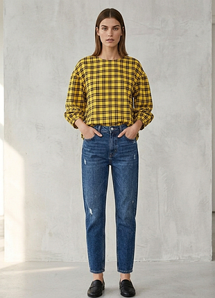 Блузка женская в клетку zara