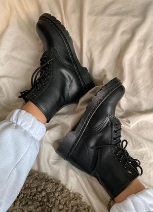 Dr.martens 1460 mono black fur🆕шикарні черевики доктор мартінс🆕купити накладений платіж3 фото