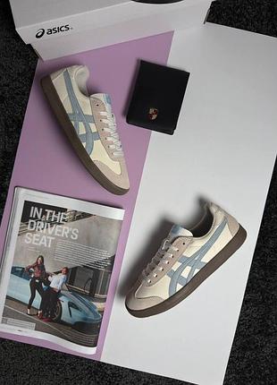 Женские кроссовки asics onitsuka tiger tokuten beige blue