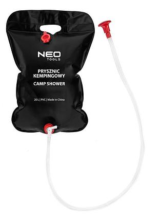 Кемпинговый душ neo tools, пвх, 20л, черный, 0.3 кг