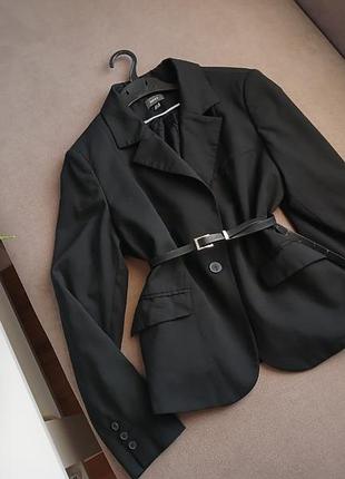 Напівшерстяний піджак mexx чорний базовий🖤