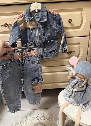 Джинсовий костюм ,80см