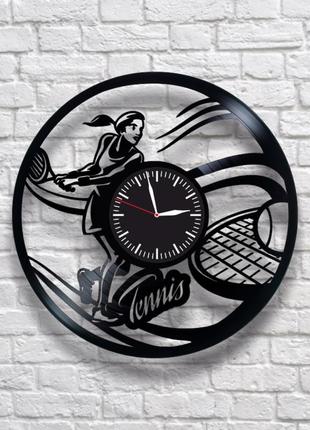 "теннис" - настенные часы из виниловых пластинок. уникальный подарок! в наличии!