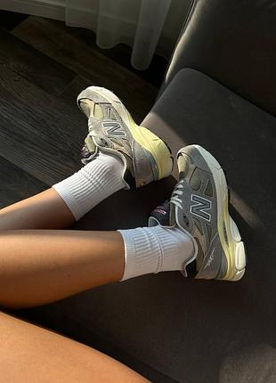Кроссовки new balance 990v3 grey beige