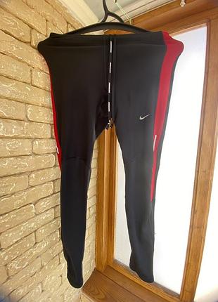 Чоловічі бігові тайтси nike dri-fit shield / лосини для бігу (розмір l)