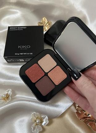 Палетка тіней kiko milano bright quartet eyeshadow palette 03 burgundy variations