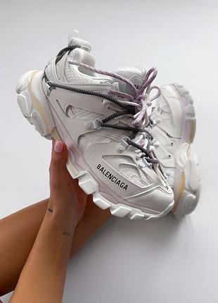 Трендові жіночі кросівки bl//cg track trail laces white/lilac