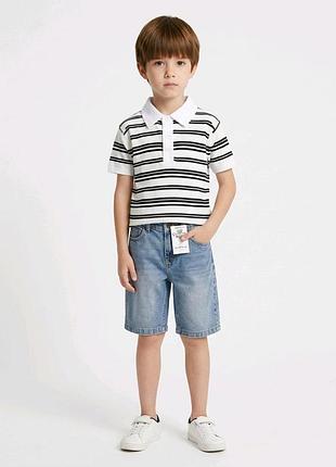 Дитячі прямі джинсові шорти 110-116 см (5-6y)