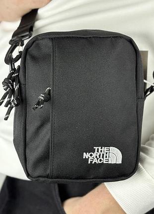 Сумка через плече the north face у 3-ох кольорах: чорний, бежевий, білий