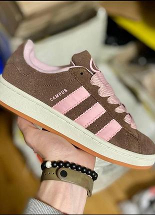 Кросівки adidas campus brown pink