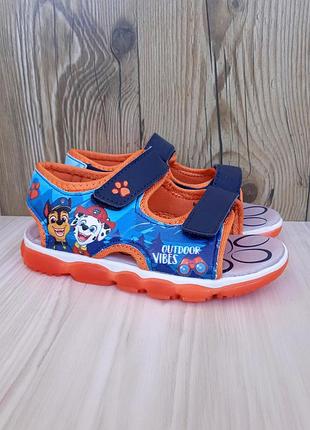 Новые детские босоножки paw patrol на липучках, сандалии щенячий патруль, лето, р. 28