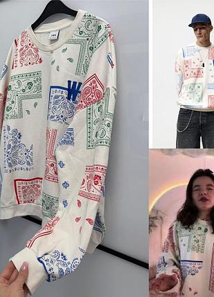 Свитшот унисек оригинальный zara размер xl.