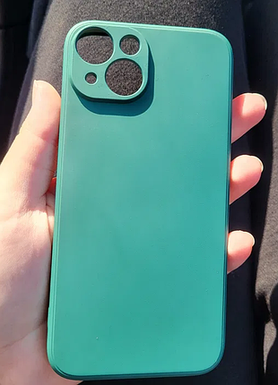 Силиконовый чехол на iphone 14 зеленый новый