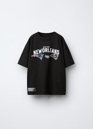 Подростковая футболка для мальчика zara 7099/622 140 см черный