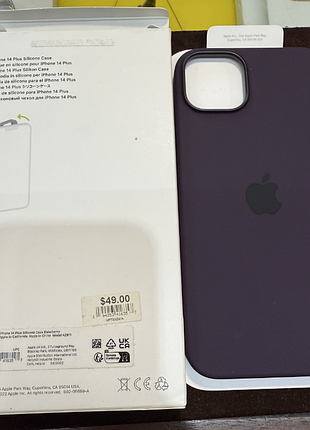 Оригинал премиум шкіра чехол с magsafe iphone 14 plus та 15 plus та 16 plus колір чорний та синій
